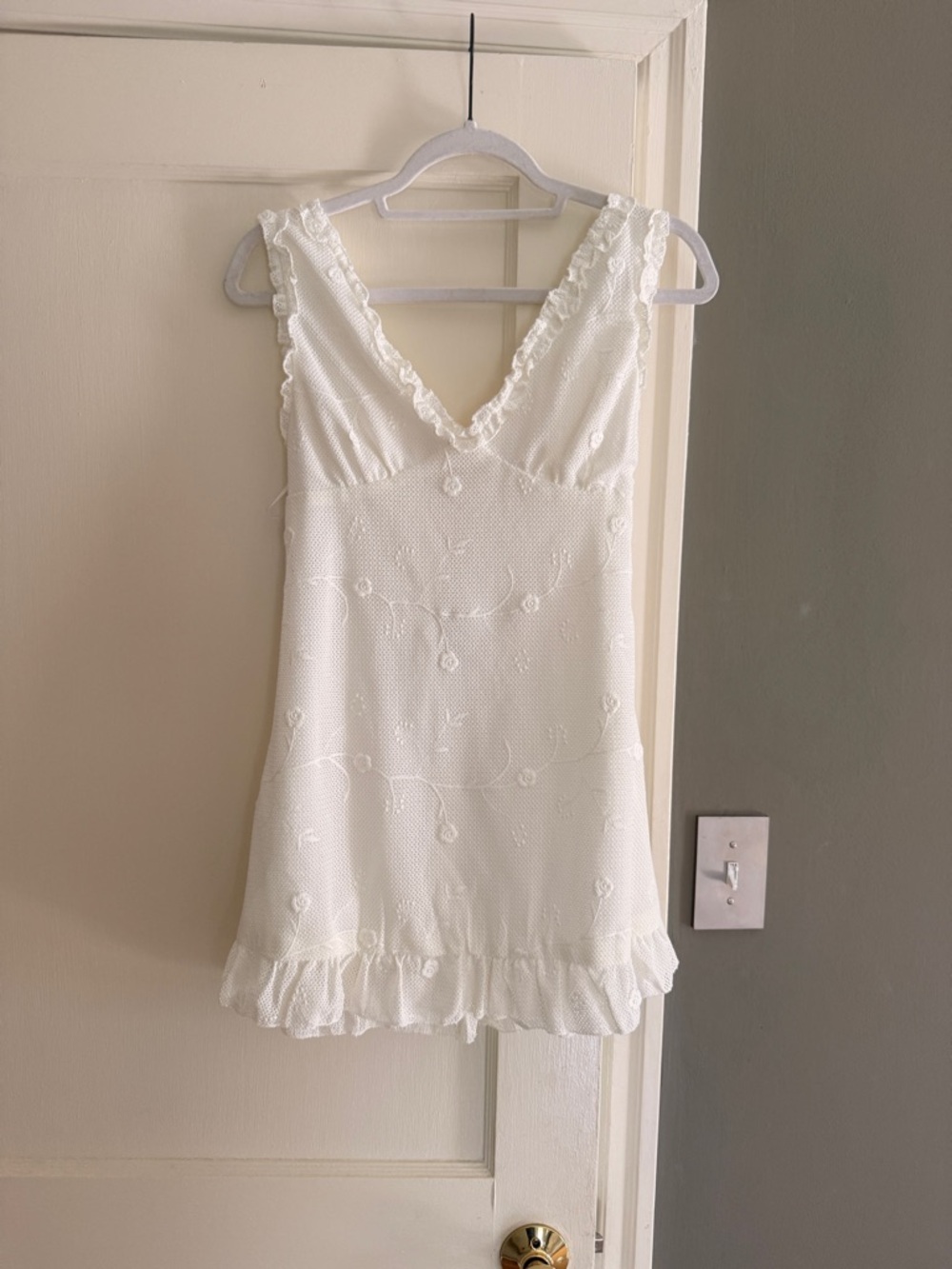 NWT! Graduation Dress-Princess Polly Feeling Alive White Tie Back Mini Sz 10 - Picture 3 of 5